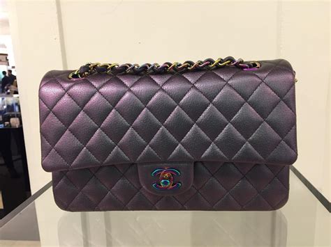 chanel rainbow hardware flap bag